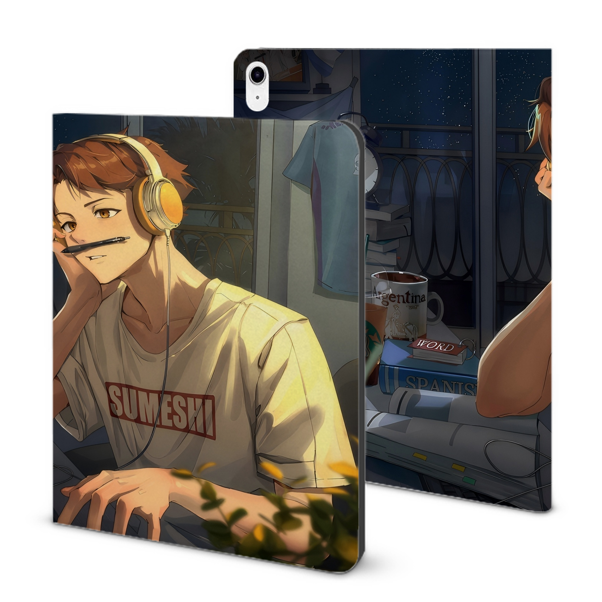 （画像用） ハイキュー!! Haikyu!! IPad ケース ブック型 PUレザー TPU 耐衝撃 軽量 薄型 ペン収納なし 全面保護 IPad 各モデル対応